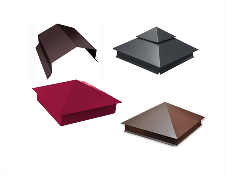 Колпаки на столбы забора